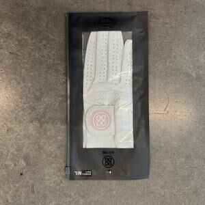 GFore Women's Golf White Pink Golf Glove Right Hand ML BRAND NEW
